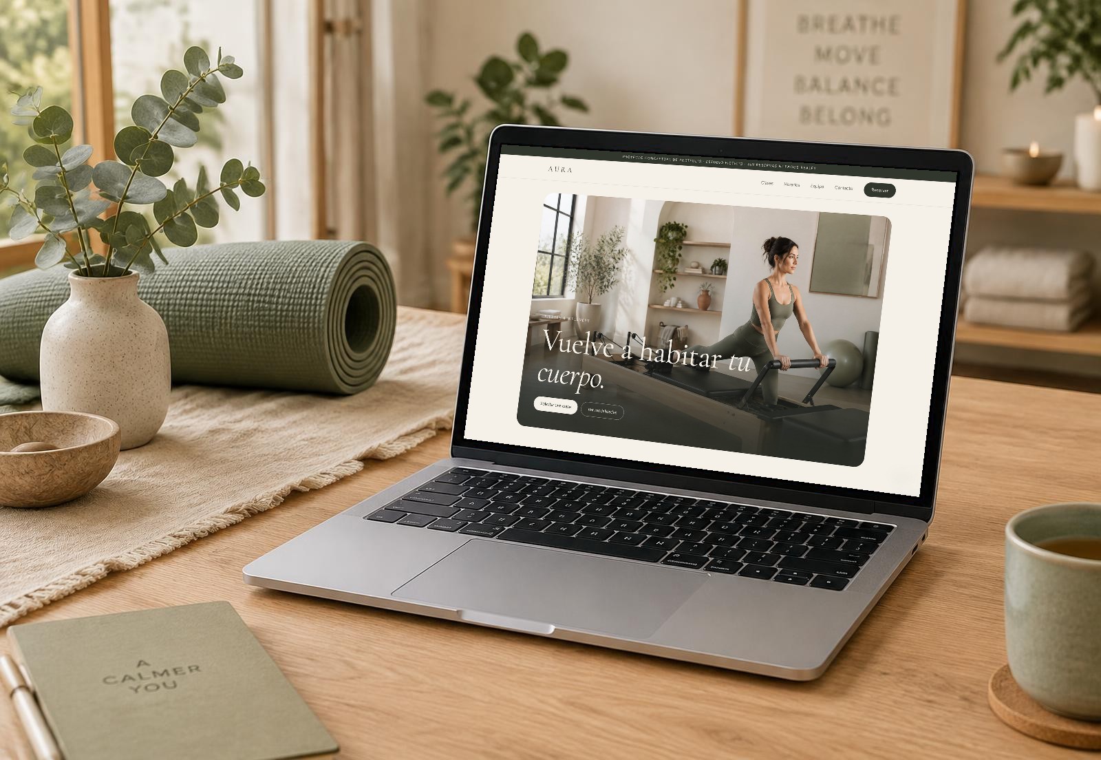 Portada provisional del proyecto AURA — Pilates & Wellness