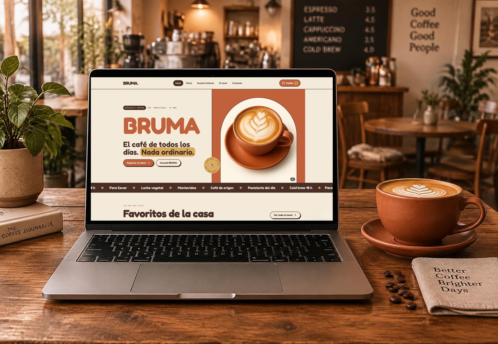 Portada provisional del proyecto BRUMA — Specialty Coffee